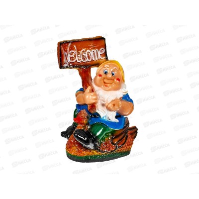 Фигура садовая из гипса &quotГном на утке&quot (430*320мм) арт.43