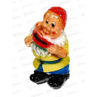Фигура садовая из гипса &quotГном с арбузом&quot (370*230мм) арт.236