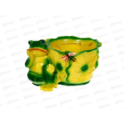 Кашпо "Лягушка со стрекозой" (120*200мм) арт.24 Кашпо "Лягушка со стрекозой" (120*200мм) арт.24