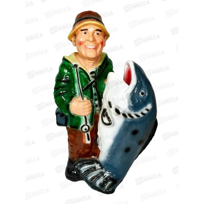 Фигура садовая из гипса "Рыбак" (400*700мм) арт.342 Фигура садовая из гипса "Рыбак" (400*700мм) арт.342