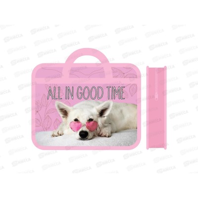 Папка дет. А4 с ручками ПЧЕЛКА "Щенок в розовых очках" ПМ-А4-25 *30 Папка дет. А4 с ручками ПЧЕЛКА "Щенок в розовых очках" ПМ-А4-25 *30