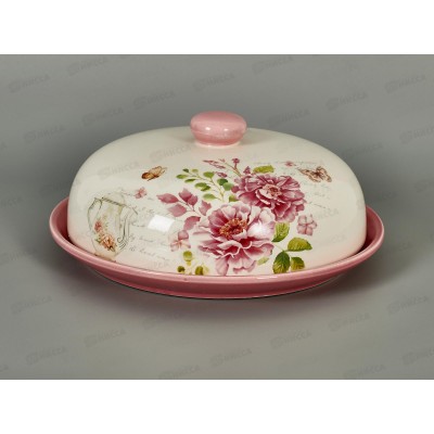 Блюдо для блинов с крышкой HC604R-F65 Дикая роза п/уп 238167 Блюдо для блинов с крышкой HC604R-F65 Дикая роза п/уп 238167