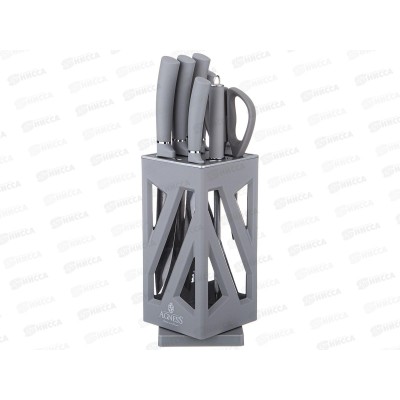 Набор ножей 8 предметов Agness НЖС на пласт подс вращ 911-761