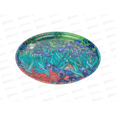 Поднос сервировочный Agness классика Ирисы 33*2,1см 898-222 Поднос сервировочный Agness классика Ирисы 33*2,1см 898-222