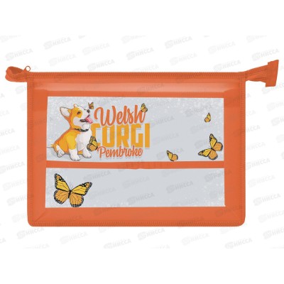 Папка д/труда ПЧЕЛКА А4 молн.верх. Игривый щенок 2024, ПТР-2 *40