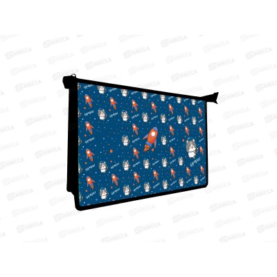 Папка д/труда ПЧЕЛКА А4 молн.верх. Космические звери 2024 ПТР-221 *40