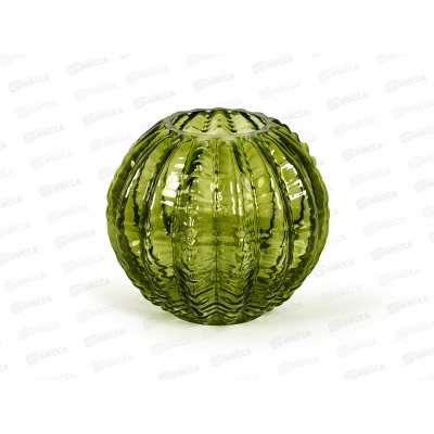 Ваза Плиссе 1901-Н5 Олива d170мм h-160мм