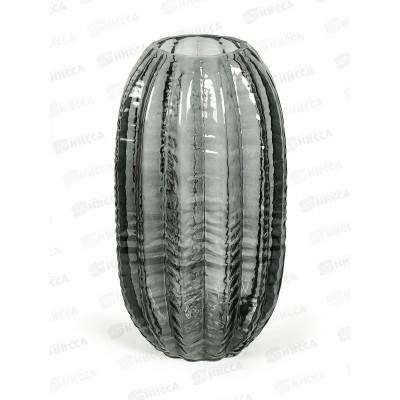 Ваза Плиссе 1902-Н5 Графит d150мм h-280мм большая