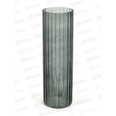 Ваза напольная 1905-Н5 Цилиндр рифленая d-130мм h-410мм Графит Ваза напольная 1905-Н5 Цилиндр рифленая d-130мм h-410мм Графит