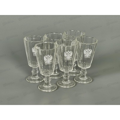 Набор лафитников 6794-Д Герб Росии белый 50мл 6шт