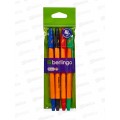 Ручки шар. BERLINGO 4цв., 1,0мм, Tribase orange 70104 *36 Ручки шар. BERLINGO 4цв., 1,0мм, Tribase orange 70104 *36