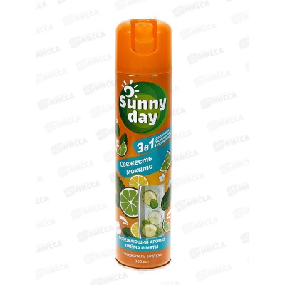Sunny Day освежитель воздуха 300см3 Свежесть мохито *12
