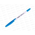 Ручка шар. BERLINGO Tribase grip snow, синяя, игла 0.7мм, 70965 *50
