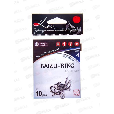 Крючок KOI "KAIZU-RING" р.4 (INT)/12 (AS) цвет BN, КН7111-12BN 10шт Крючок KOI "KAIZU-RING" р.4 (INT)/12 (AS) цвет BN, КН7111-12BN 10шт