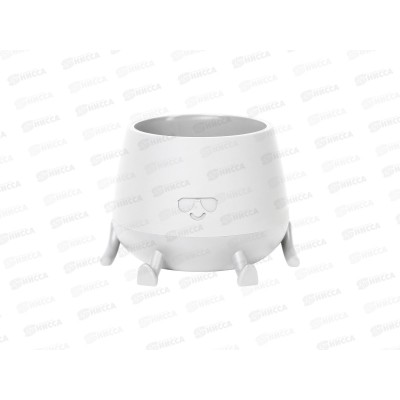 Кашпо "Мистер Крутой" 0,6л Белый КШ-1850 *18 Кашпо "Мистер Крутой" 0,6л Белый КШ-1850 *18