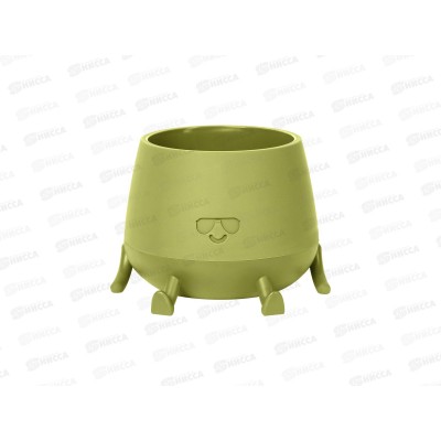 Кашпо "Мистер Крутой" 0,6л Фисташковый КШ-1856 *18 Кашпо "Мистер Крутой" 0,6л Фисташковый КШ-1856 *18