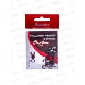 Вертлюг Namazu Pro ROLLING RIBBED SWIVEL, латунь, цв.Carbon, р.1/0, 72кг (5шт)