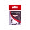 Вертлюг Namazu Pro ROLLING RIBBED SWIVEL, латунь,цв.Carbon,р.8, 9кг (10шт)