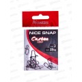 Карабин Namazu Pro NICE SNAP, цв. Carbon, р.2, test-23кг, (уп.10шт)
