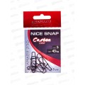 Карабин Namazu Pro NICE SNAP, цв. Carbon, р.5, test-43кг, (уп.5шт)