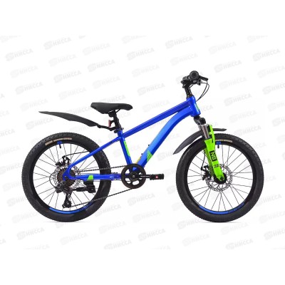 Велосипед 20&quot 6ск RUSH HOUR NX 205 DISC ST, синий рама 11&quot, 388051