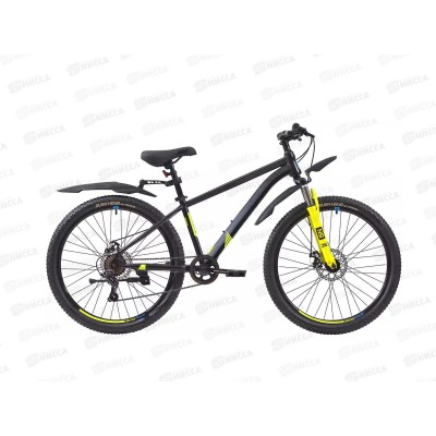 Велосипед 26" 7ск RUSH HOUR NX 605 DISC ST черный рама 14", 377987