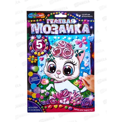 Мозаика гелевая 17х23см, Кошечка, GEL-KIT, 392000