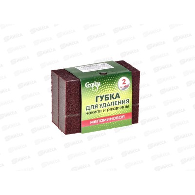 Губка д/посуды для удаления накипи и ржавчины 2шт 597-105 *10 Губка д/посуды для удаления накипи и ржавчины 2шт 597-105 *10
