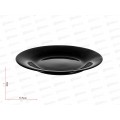 Тарелка плоская круглая стеклокер 17,5мл Черная 100ч-тм7