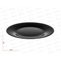 Тарелка плоская круглая 20см Черный 100ч-тм8 *6