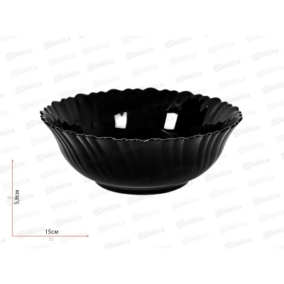 Салатник круглый 15см 500мл высота 5,8см Черный 100ч-свв6 *6 Салатник круглый 15см 500мл высота 5,8см Черный 100ч-свв6 *6