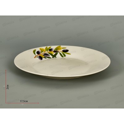Тарелка плоская круглая 17,5см Оливки т7-3116 *12/96 Тарелка плоская круглая 17,5см Оливки т7-3116 *12/96
