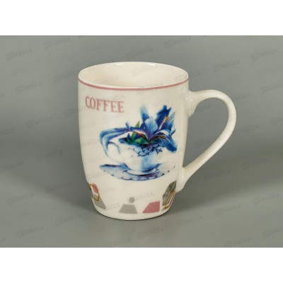 Кружка 350мл Цветы и кофе 425-320 *6/72