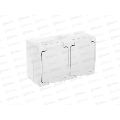 Розетка Аллегро 2-местная, с крышк. гориз,с/з,з/ш16А, 220В бел.5562951*10