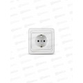 Розетка Валери 1-местная скрытой установки, с заземлением,  16А, 220В,белая, В0028*10