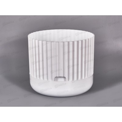 Кашпо Эффект с прикорн полив 4,5л Белый Ангарск *8