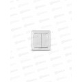 Выключатель Маргарита 2-клавиши скрытой установки, 10А, 220В белый, М0023*10
