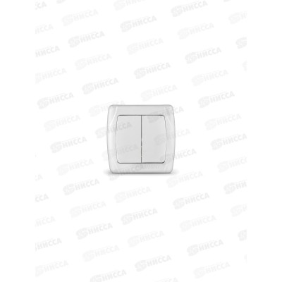 Выключатель Маргарита 2-клавиши скрытой установки, 10А, 220В белый, М0023*10 Выключатель Маргарита 2-клавиши скрытой установки, 10А, 220В белый, М0023*10