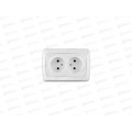 Розетка Маргарита 2-местная скрытой установки, без заземления,16А, 220В,белый, М0102 Розетка Маргарита 2-местная скрытой установки, без заземления,16А, 220В,белый, М0102