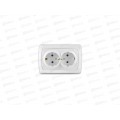Розетка Маргарита 2-местная скрытой установки, с заземлением,16А, 220В,белый, М0128 Розетка Маргарита 2-местная скрытой установки, с заземлением,16А, 220В,белый, М0128