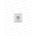 Розетка Маргарита 1-местная скрытой установки, с заземлением,16А, 220В,белый, М0028