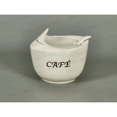 Сахарница с ложкой 400мл фарфор Белье тс0718-117 *1/36 Сахарница с ложкой 400мл фарфор Белье тс0718-117 *1/36