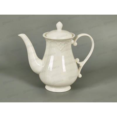 Чайник заварочный 1100мл фарфор Белье тс0718-131 *1/24