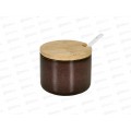 Сахарница с бамбуковой крышкой 250мл фарфор Коричневый ск0624-266 *1