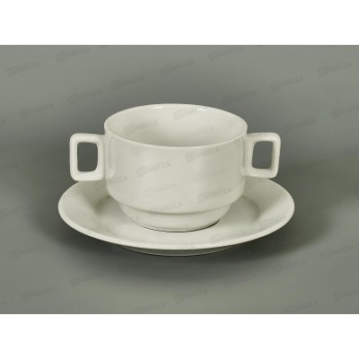 Бульонница с блюдцем 250мл фарфор белье ск0624-486 *1/48 Бульонница с блюдцем 250мл фарфор белье ск0624-486 *1/48