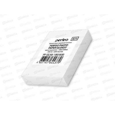 Фотобумага комп. PERFEO 10*15,600л Р180  глянц., PF-GLA6-180/600