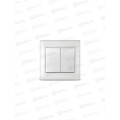 Выключатель Севиль 2-клавиши скрытой установки, 10А, 220В белый, С0023 *10