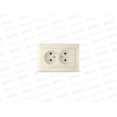 Розетка Севиль 2-местная скрытой установки, без заземления, 16А, 220В слон. кость Б-С0102*10 Розетка Севиль 2-местная скрытой установки, без заземления, 16А, 220В слон. кость Б-С0102*10