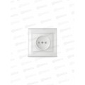 Розетка Севиль 1-местная скрытой установки, без заземления, з/ш 16А, 220В белая С0047*10