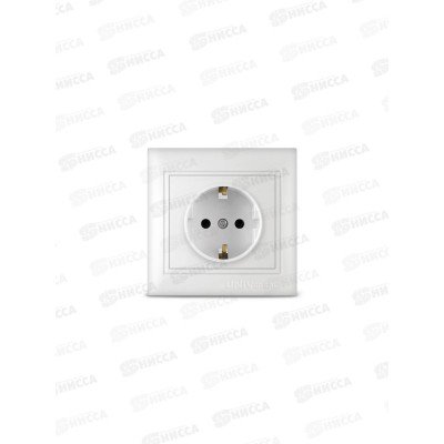 Розетка Севиль 1-местная скрытой установки, с заземлением,16А, 220В белая С0028*10 Розетка Севиль 1-местная скрытой установки, с заземлением,16А, 220В белая С0028*10